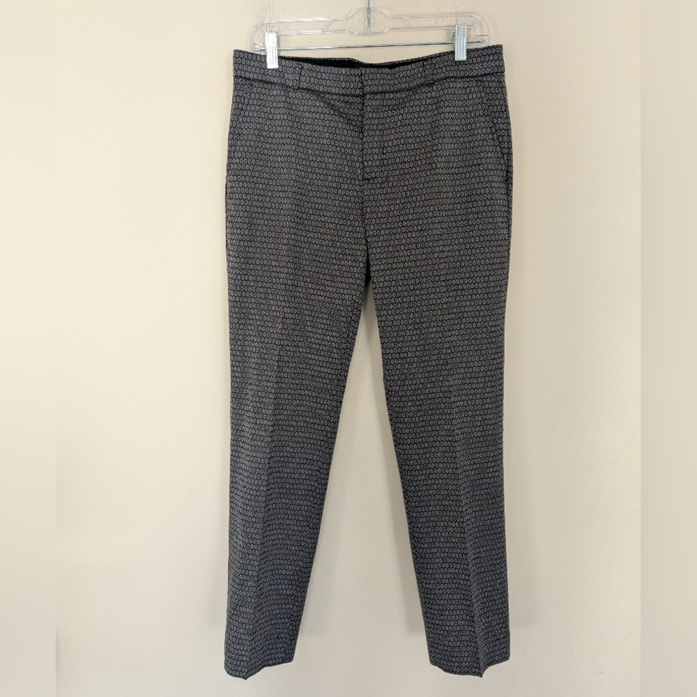 Banana Republic Trousers Women's 8 Ryan Mazotto Black/Grey Pattern Straight